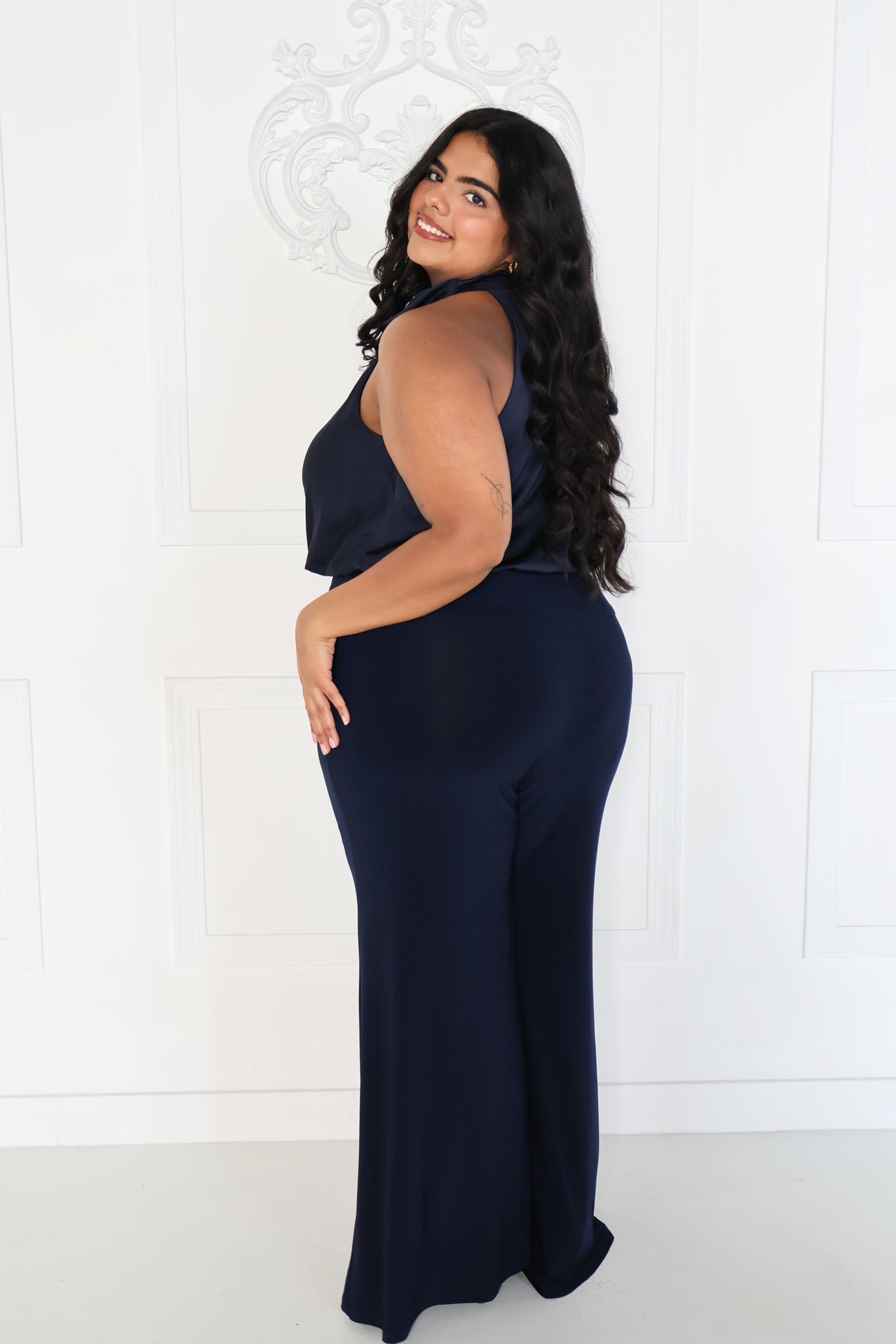 Satin Halter Jumpsuit (Size 2-22)