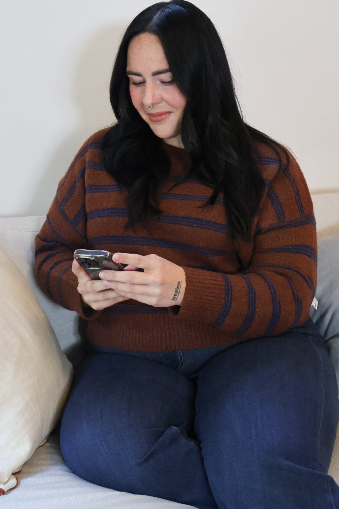 CURVE Striped Pullover