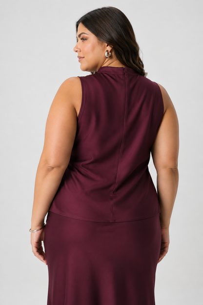 CURVE Satin Sleeveless Tank