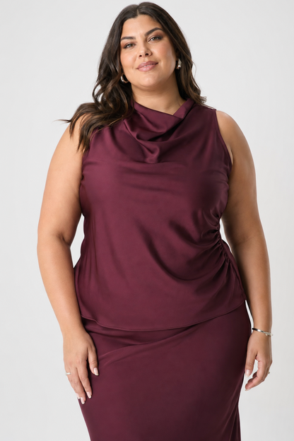 CURVE Satin Sleeveless Tank
