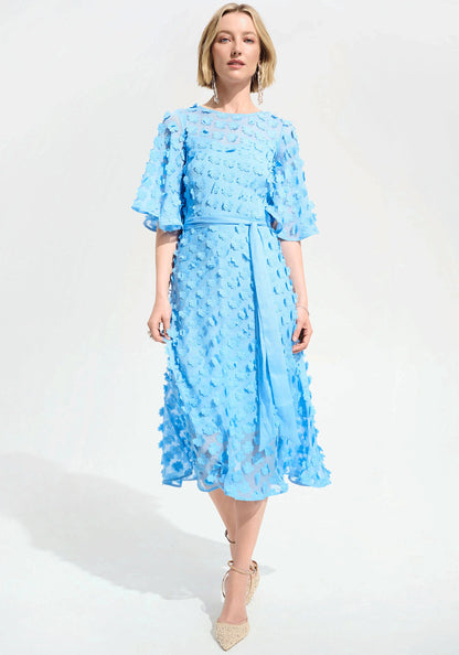 Floral Applique Midi Dress (2-22)