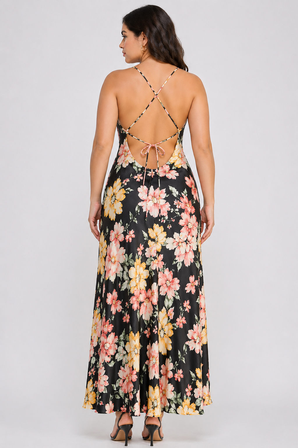 Low Back Floral Slip Dress