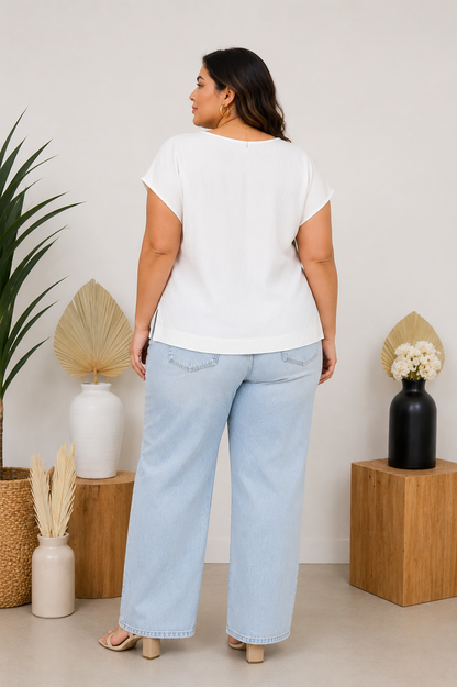 CURVE Linen Top