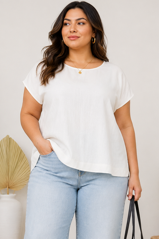 CURVE Linen Top