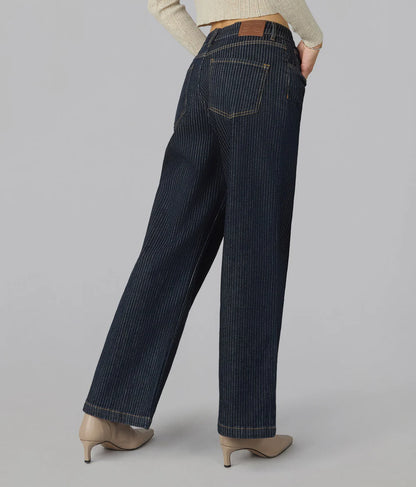 Colette Striped Wide Leg Jean (0-24W)