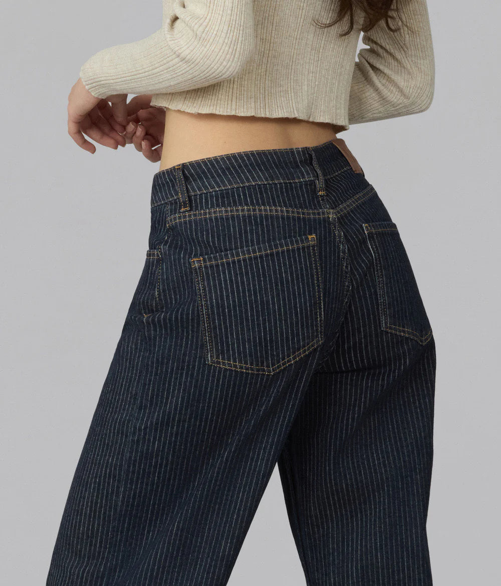 Colette Striped Wide Leg Jean (0-24W)