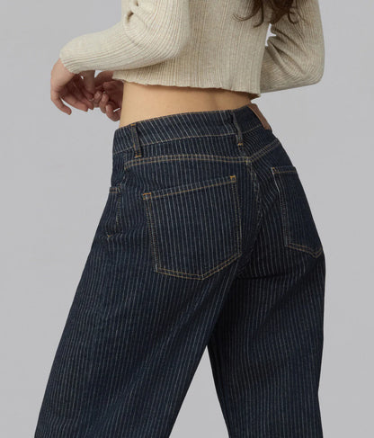 Colette Striped Wide Leg Jean (0-24W)