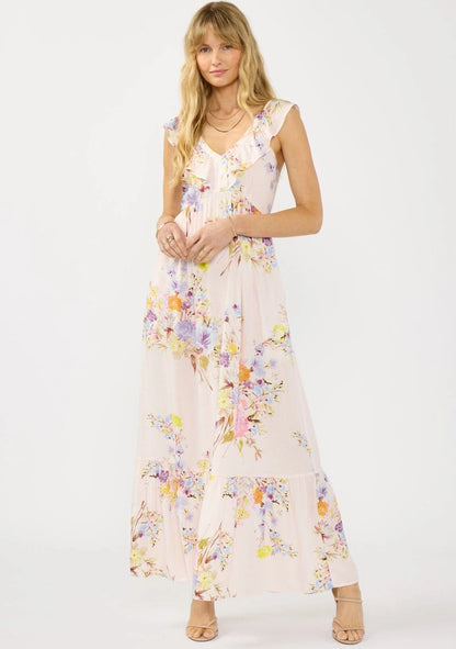 Floral V-neck Maxi Dress