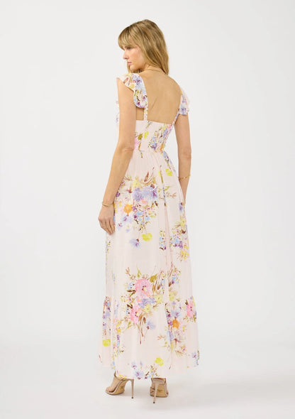 Floral V-neck Maxi Dress