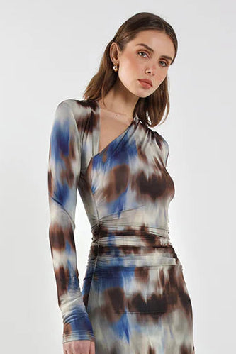 malia mesh midi dress Malia Mesh LS Dress