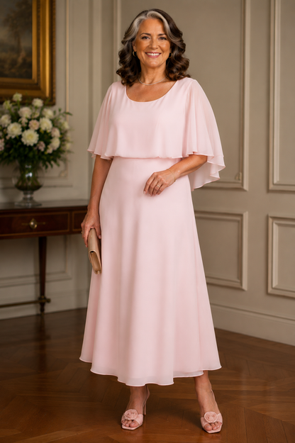 A-Line Dress with Chiffon Overlay Valencia Boutique A-Line Dress with Chiffon Overlay Valencia Boutique