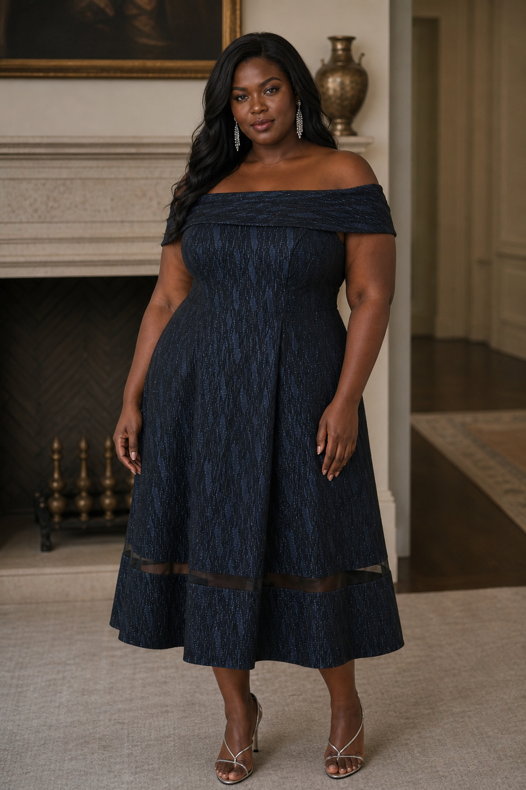 Off the Shoulder Fit & Flare (2-22)