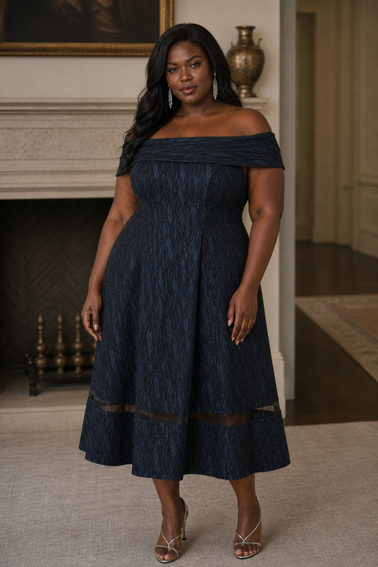 Off the Shoulder Fit & Flare (2-22)