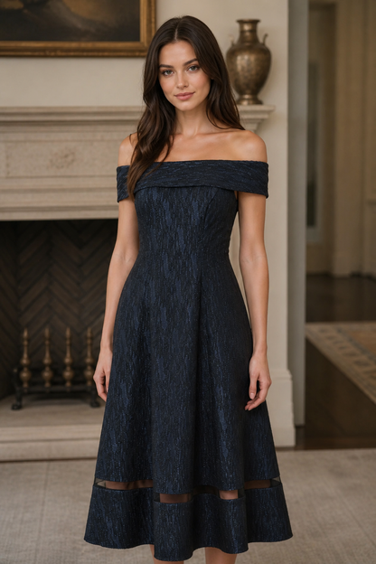 Off the Shoulder Fit & Flare (2-22)