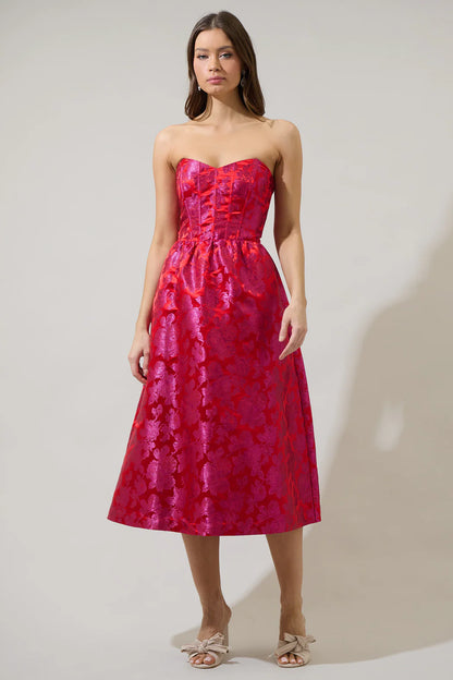 Duson Bustier Midi Dress