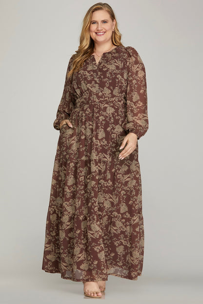 Floral Maxi Dress (S-2X)