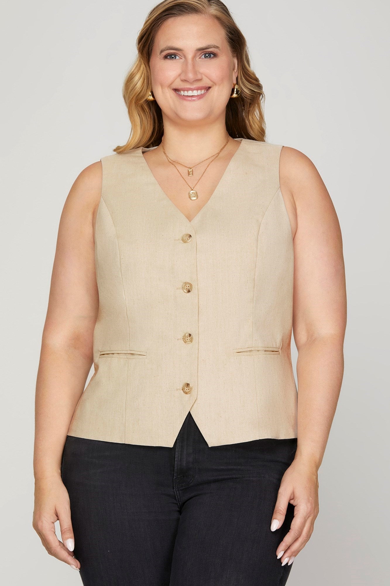 CURVE Linen Vest
