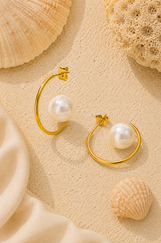 Pearl Hoops
