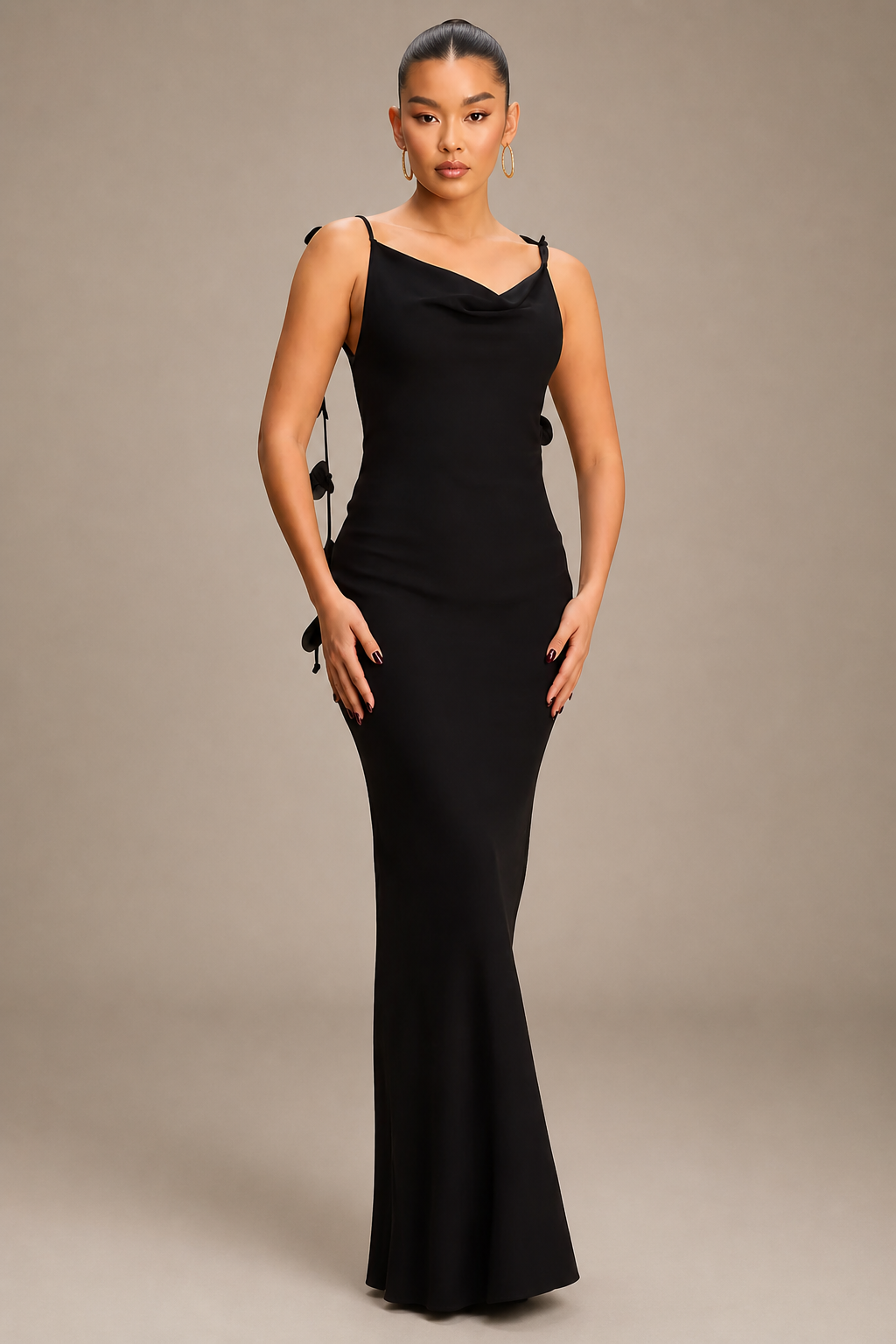Petal Trim Maxi Dress
