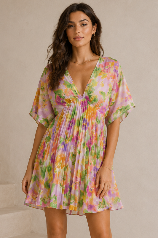 Mystic Bloom Mini Dress