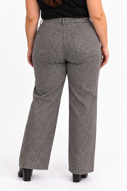 CURVE Animal Print Jeans