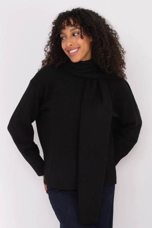 Waverly Crew With Attached Scarf