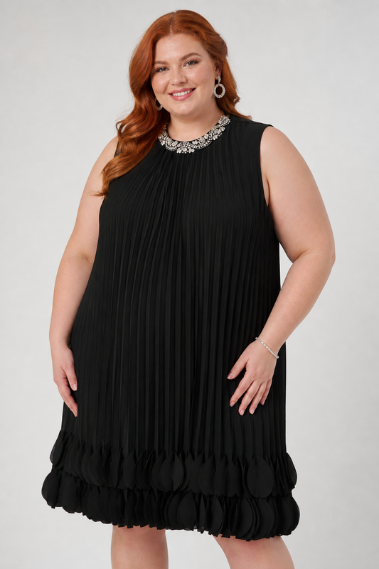 CURVE Rhinestone A-line Mini Dress