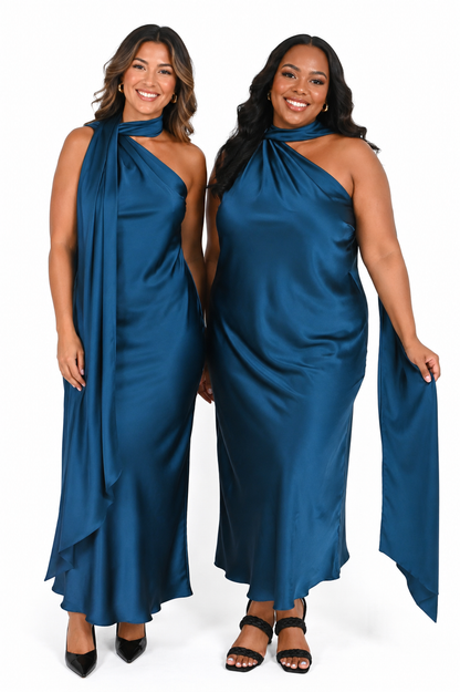 Scarf Midi Dress (S-3X)
