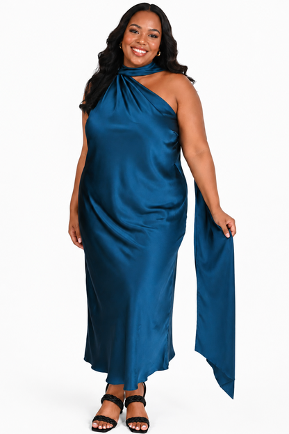 Scarf Midi Dress (S-3X)