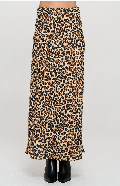 Leopard Slip Skirt (S-3X)