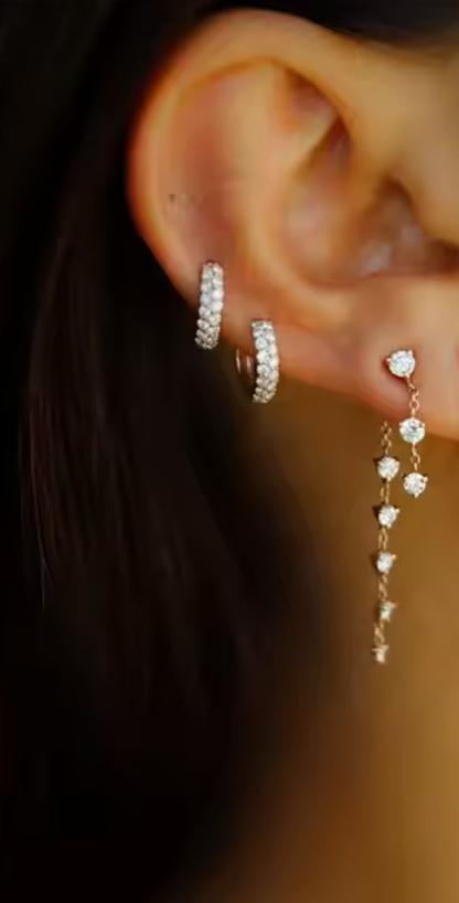 Trailing Crystal Drop Earring