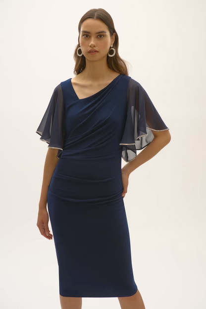 CURVE Sheath Dress with Rhinestone Trim
