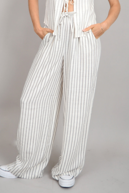 Merry Linen Stripe Pants