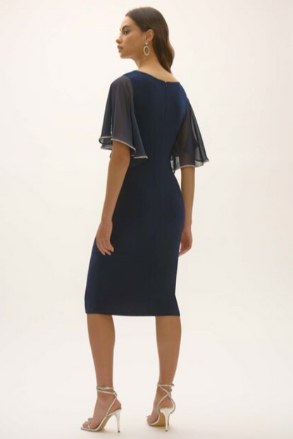 CURVE Sheath Dress with Rhinestone Trim
