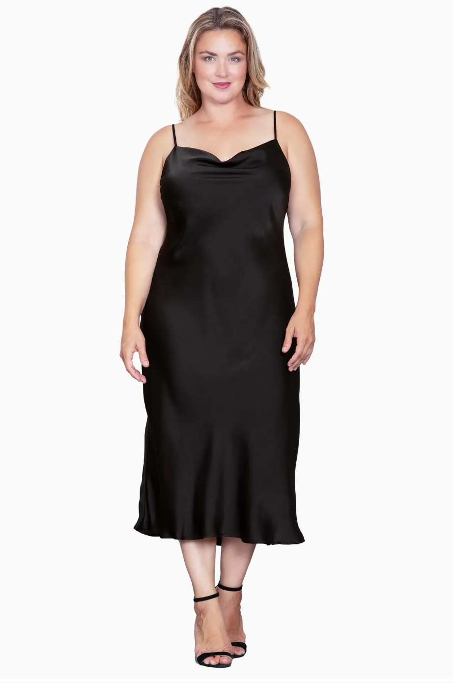 CURVE Satin Slip Dress (2 colors)