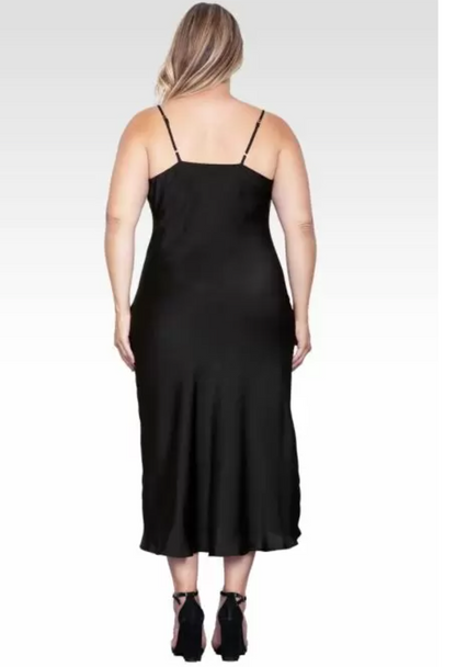CURVE Satin Slip Dress (2 colors)