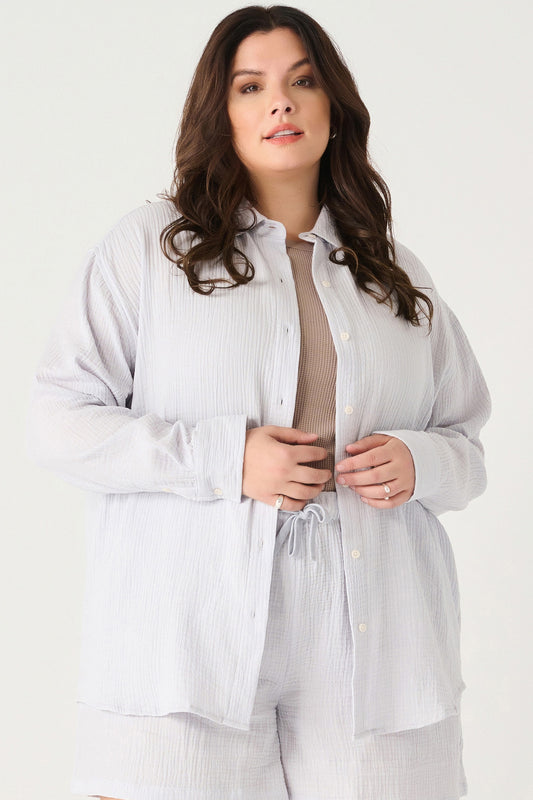 CURVE Textured Button Up