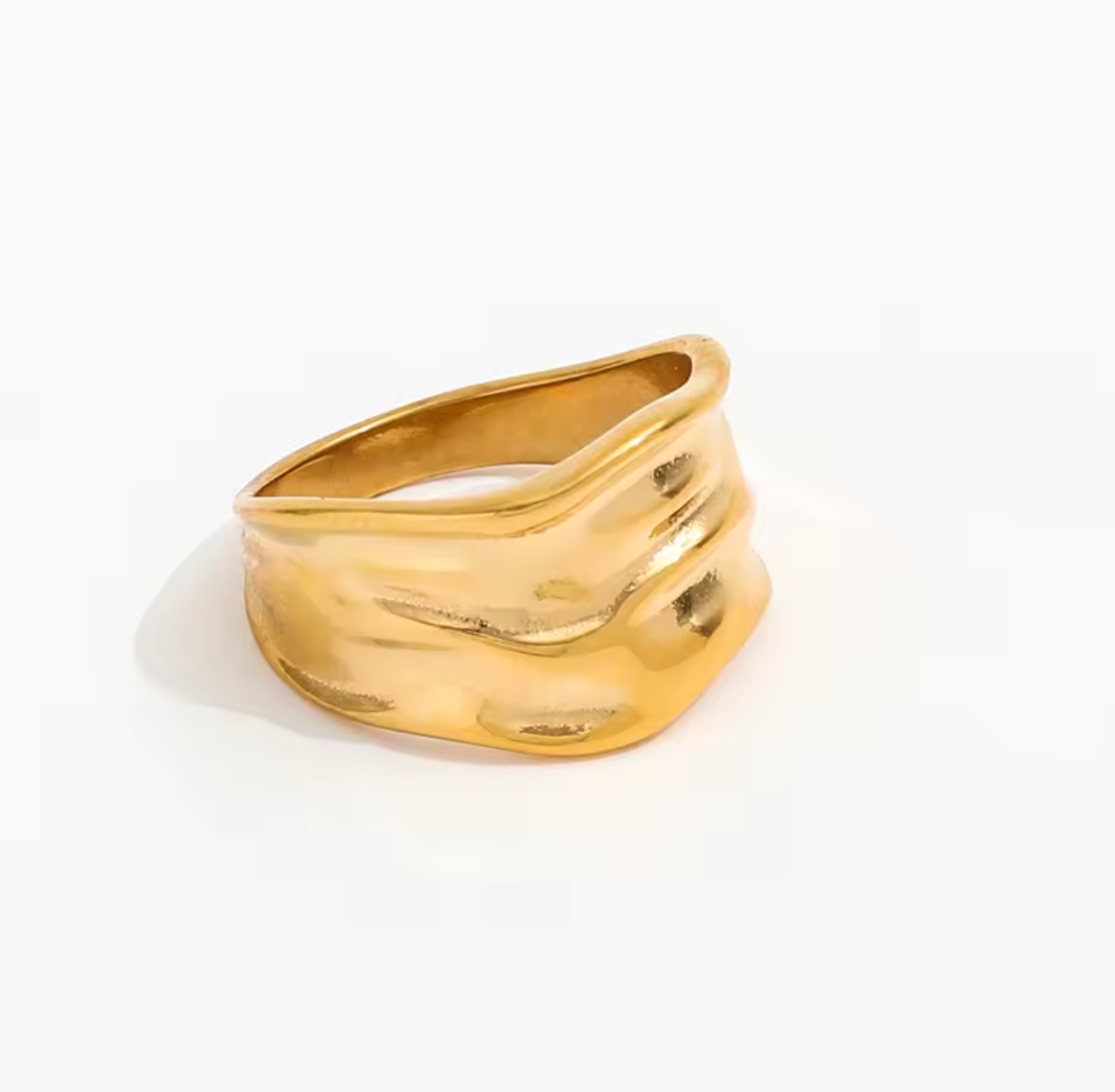 Textured Wide Band Ring