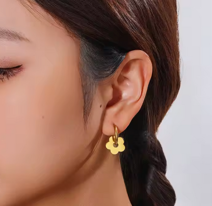 Flower Hoop Earring
