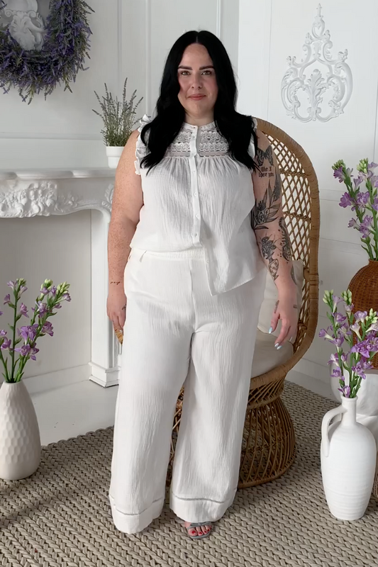 CURVE Gauze Wide Leg Pant