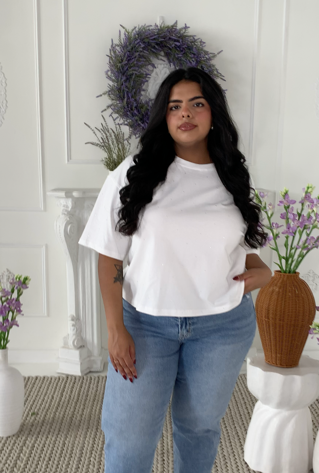 BRUNETTE Crystal Boxy Tee