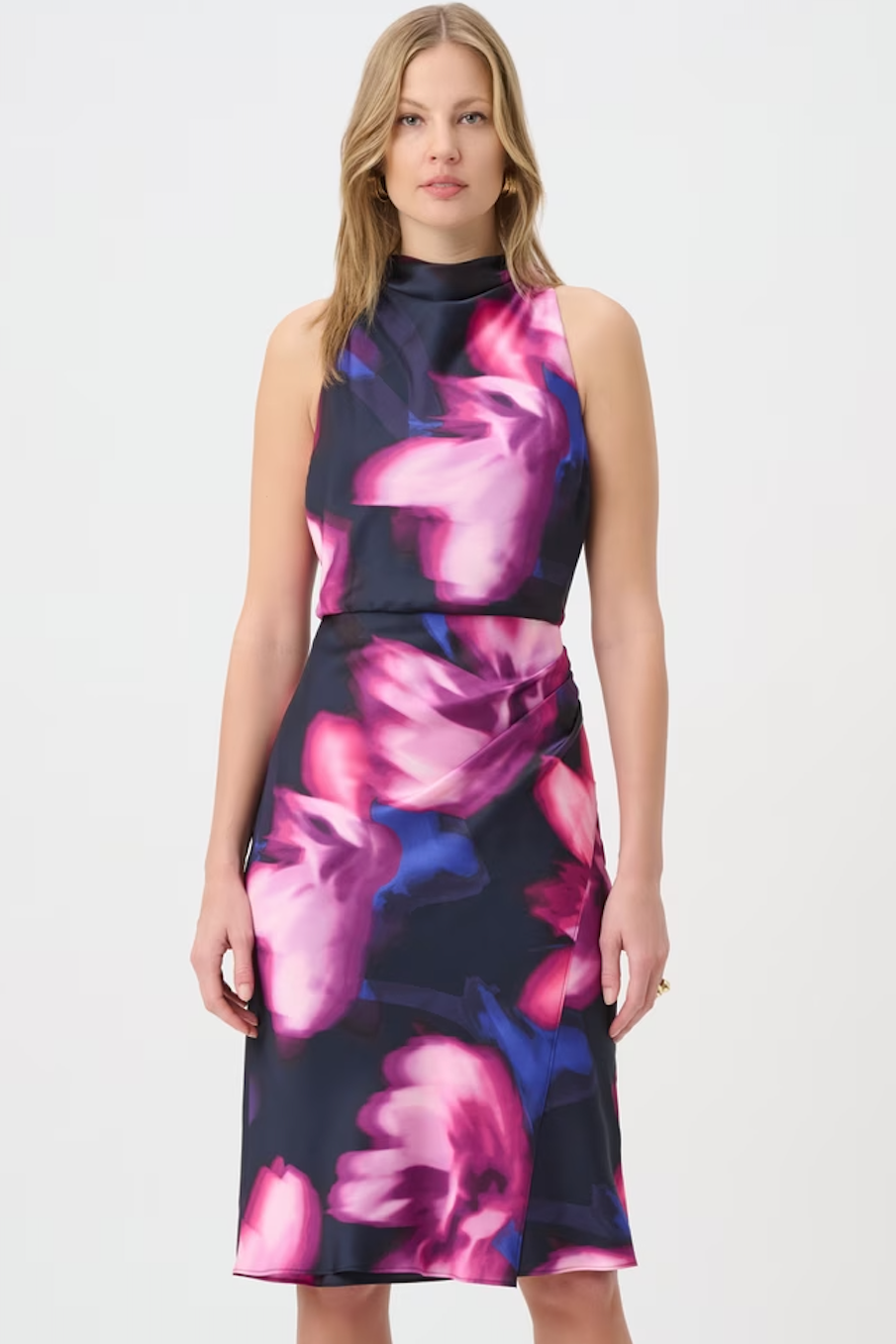 Satin Watercolor Mini Dress (2-22)
