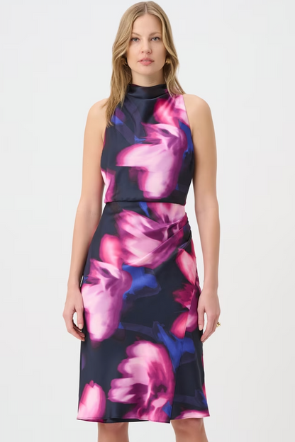 Satin Watercolor Mini Dress (2-22)