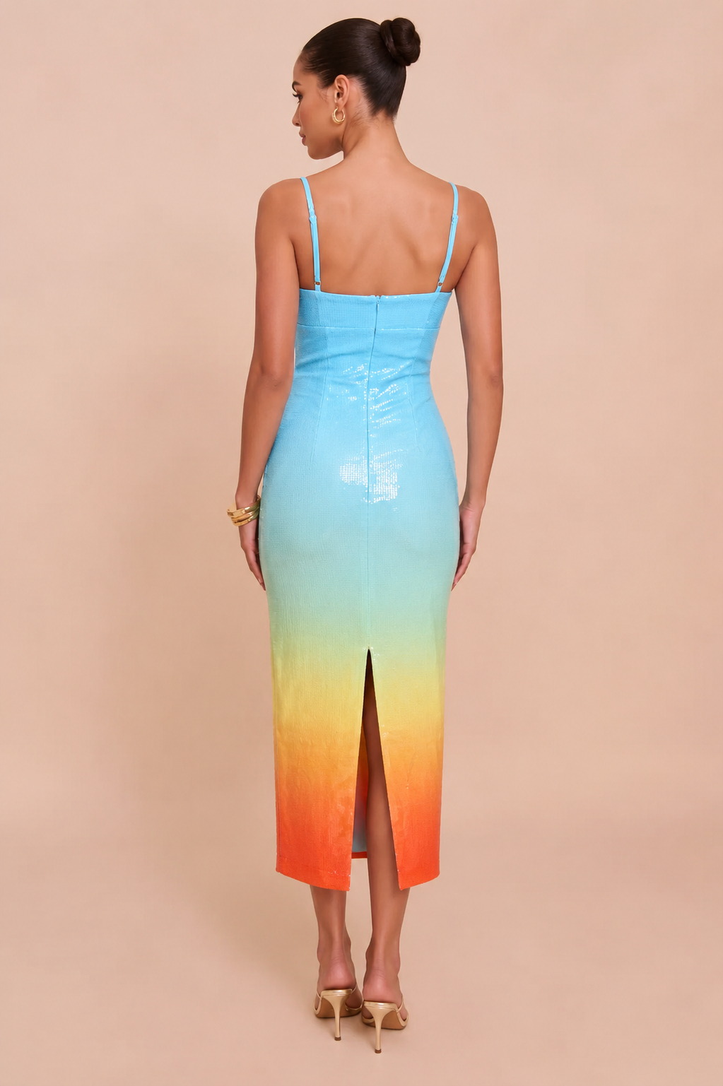 Sequin Paraside Midi Dress