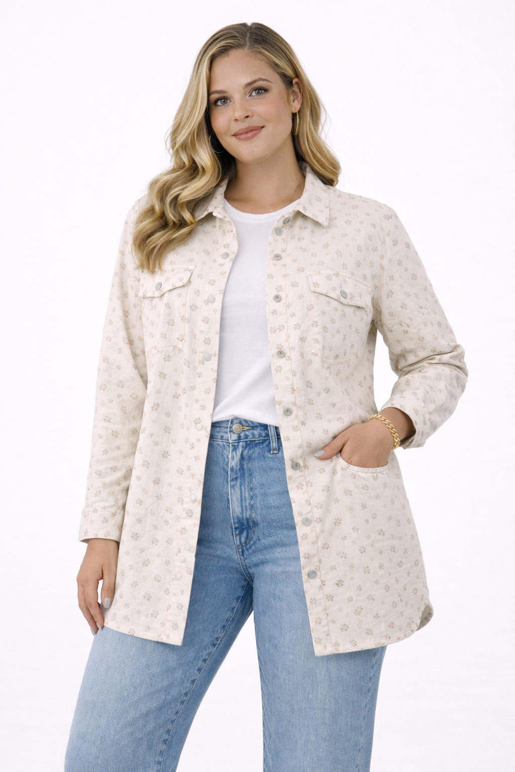Brunette the label shania floral jacket 
Plus size spring jacket
Plus size winnipeg