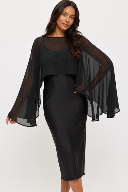 Sheer Cropped Capelet