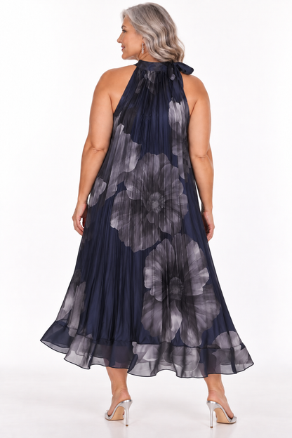 CURVE Pleated Floral Maxi