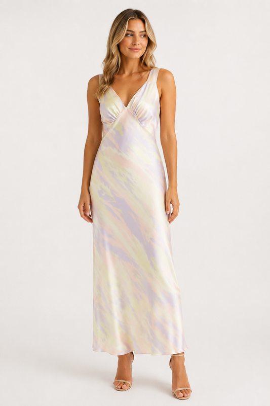 Pastel Sunset Slip Dress