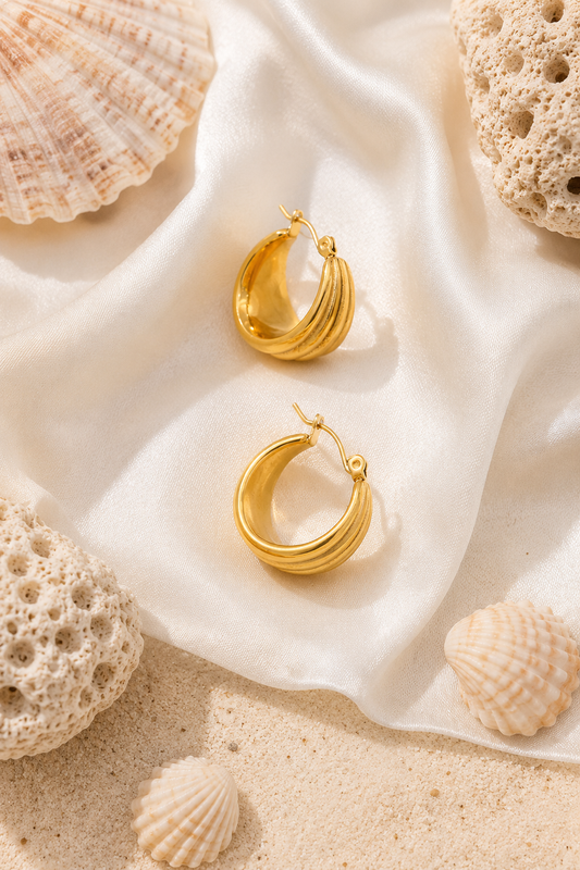 Textured Wide Hoop