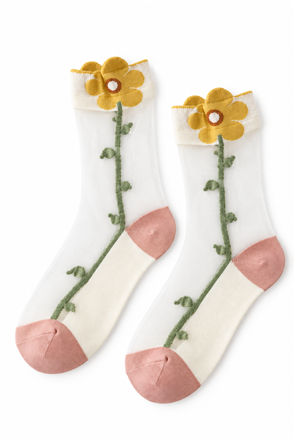 Sheer Flower Sock